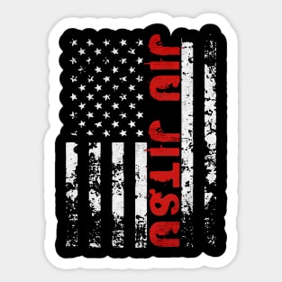 jiu jitsu american flag Sticker